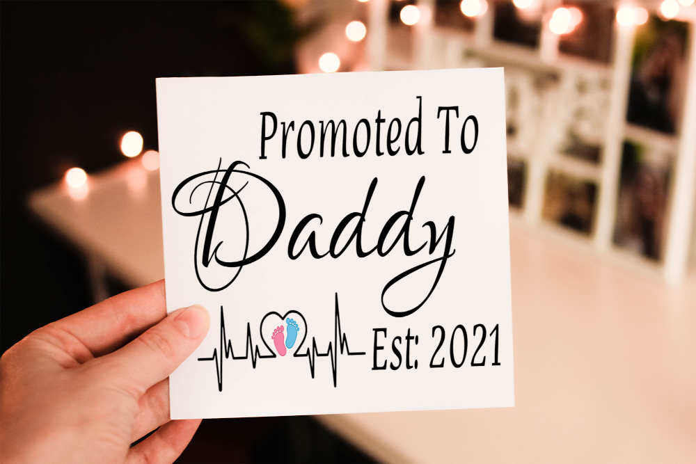 Promoted To Daddy New Baby Card, Card for New Baby